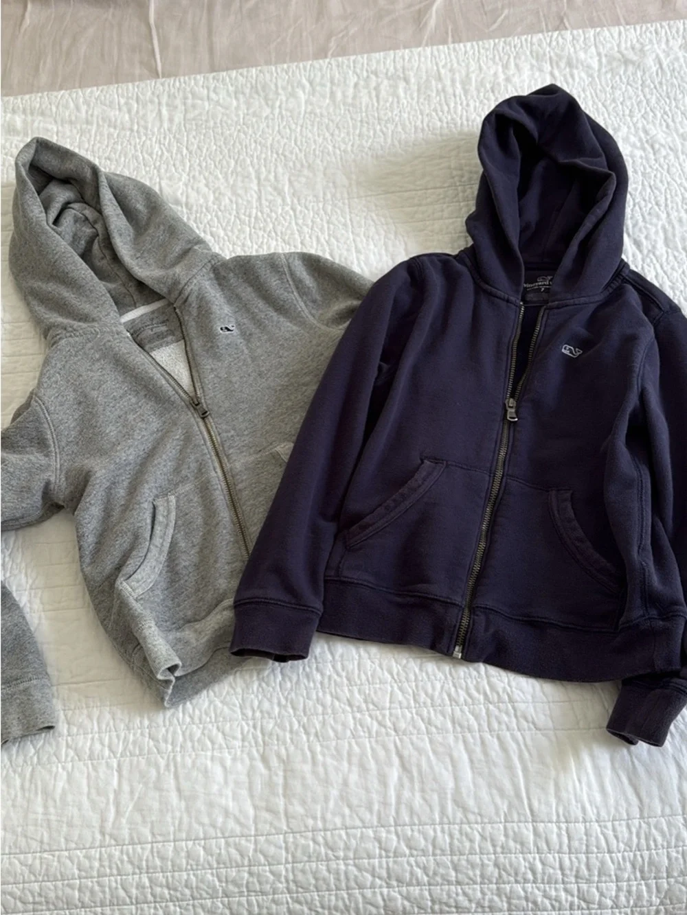 Children's Full-Zip Hoodie Jacket - Gray & Navy